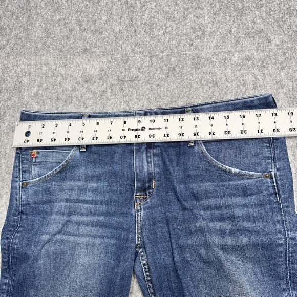 Hudson Collin Flap Skinny Ankle Jeans sz 31 Low Rise Medium Wash Denim 2-Button - Picture 4 of 11